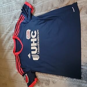 Youth soccer New England Revolution jersey size large.